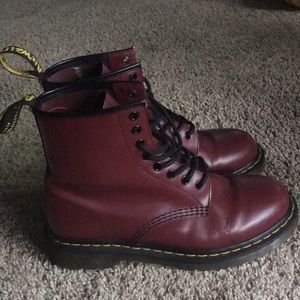 Burgundy Dr. martens